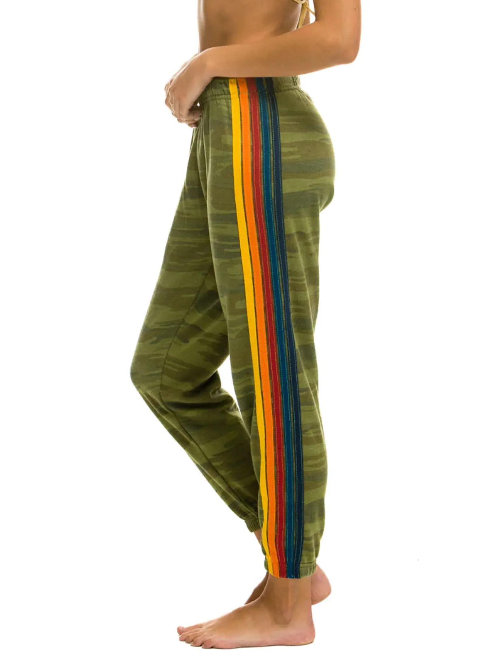 5 Stripe Womens Sweatpant, Camo