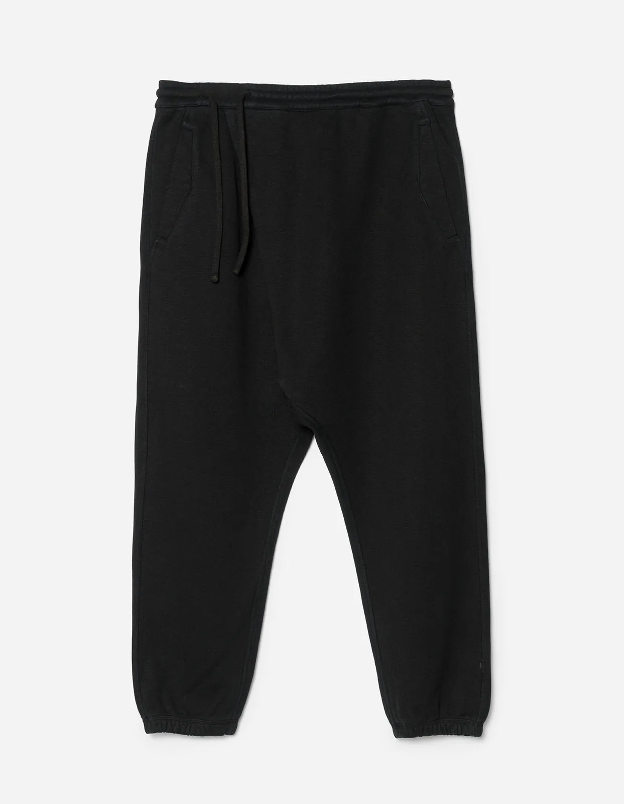 5232 Asym Low Hemp Sweatpants Black