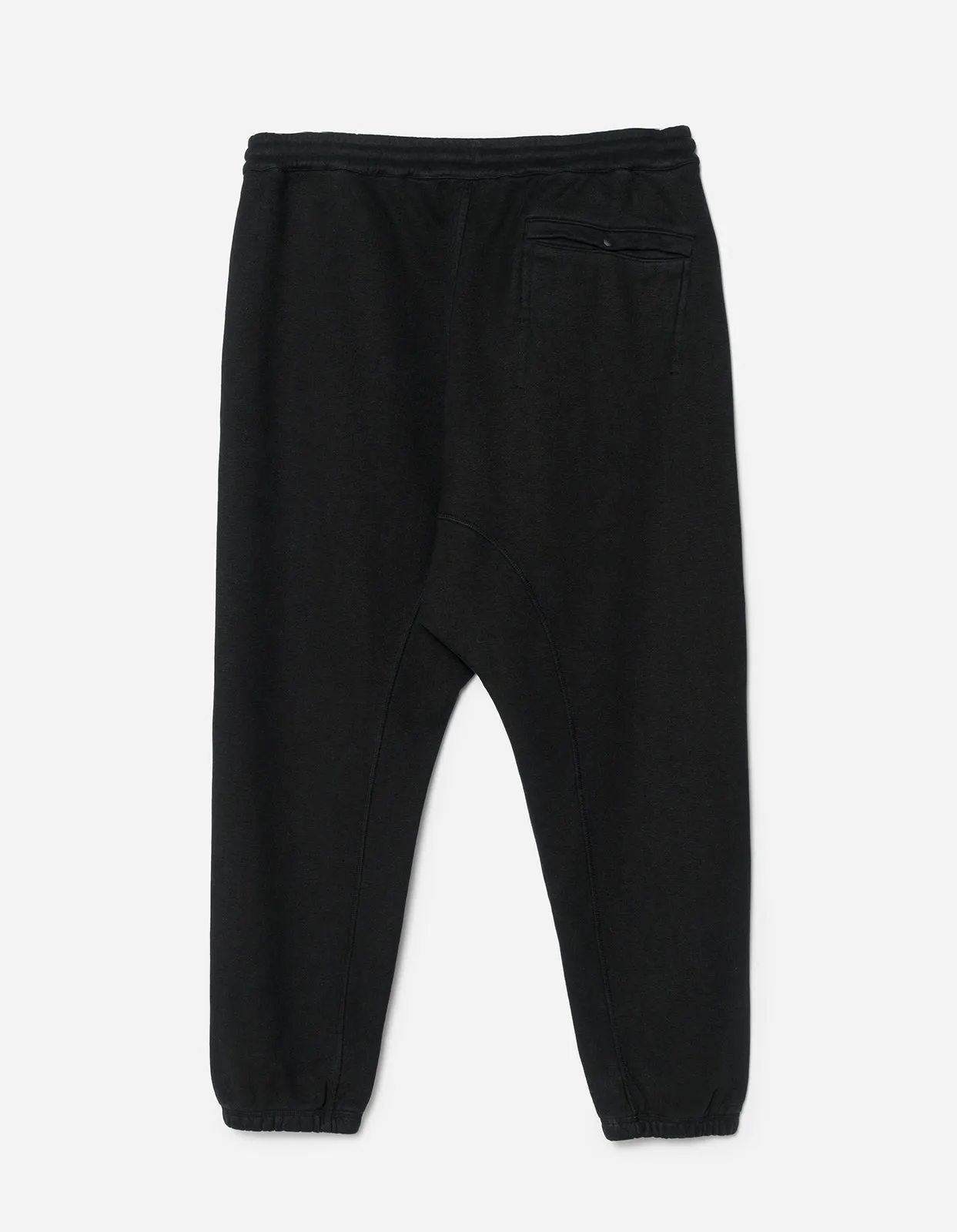 5232 Asym Low Hemp Sweatpants Black