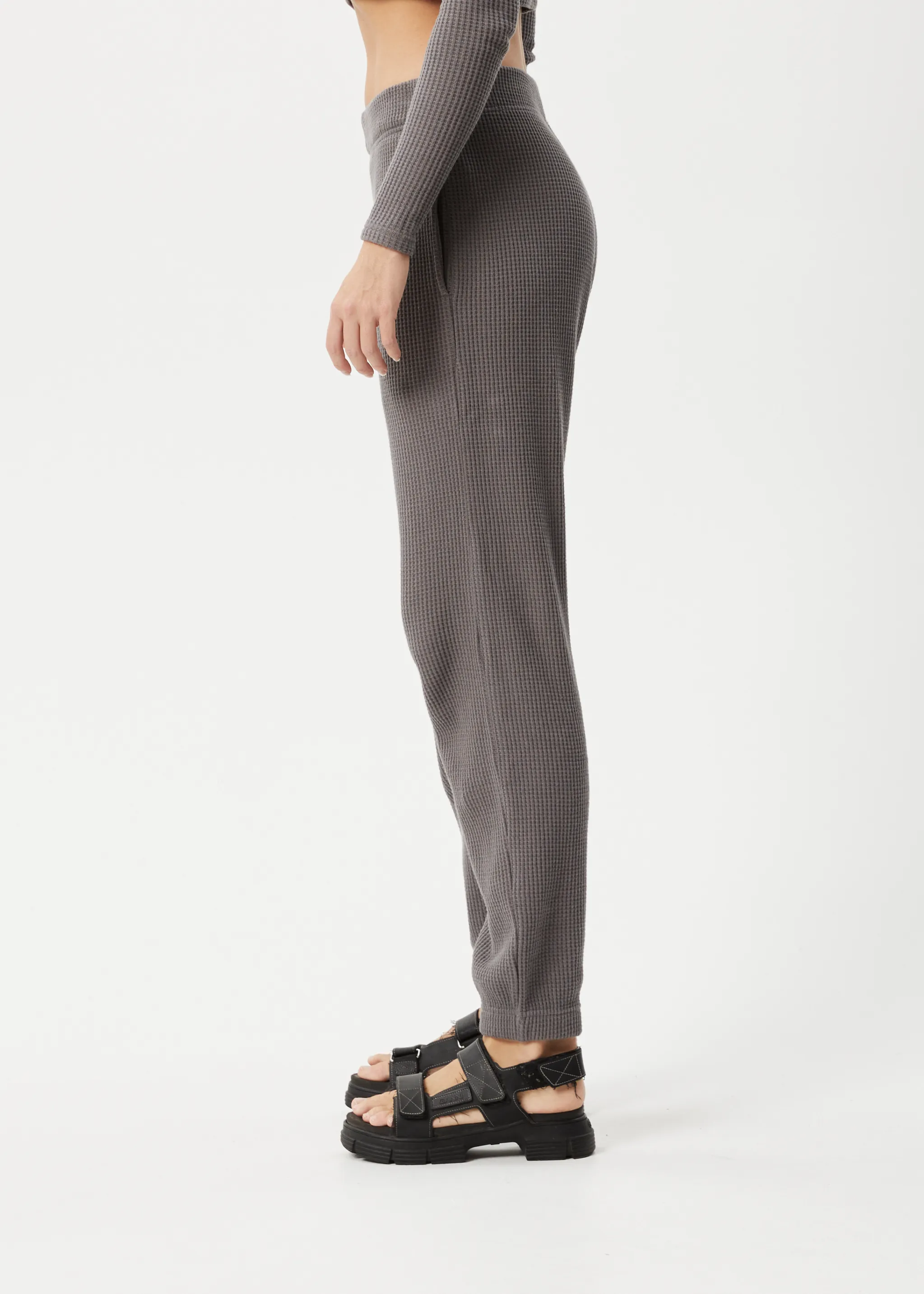 AFENDS Womens Ari - Waffle SweatPants - Steel