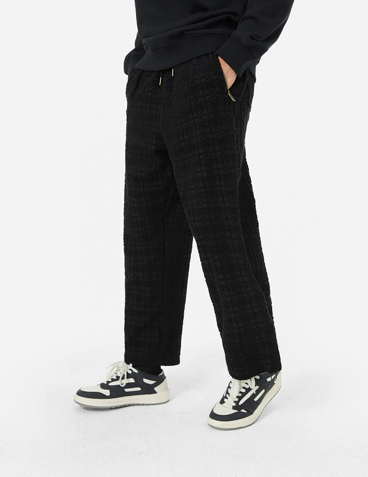 Allover Kamon Jacquard Relax Fit Sweatpants