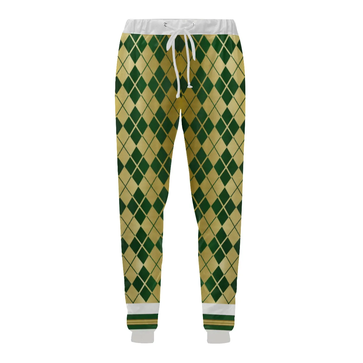 ARLEQUIN GREEN Men's All Over Print Sweatpants