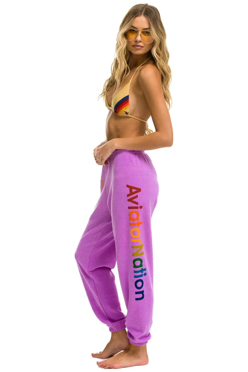 AVIATOR NATION Neon purple SWEATPANTS