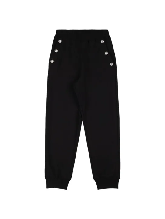 Balmain   Cotton sweatpants w/ buttons 