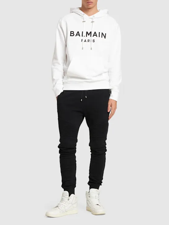 Balmain   Ribbed cotton sweatpants 