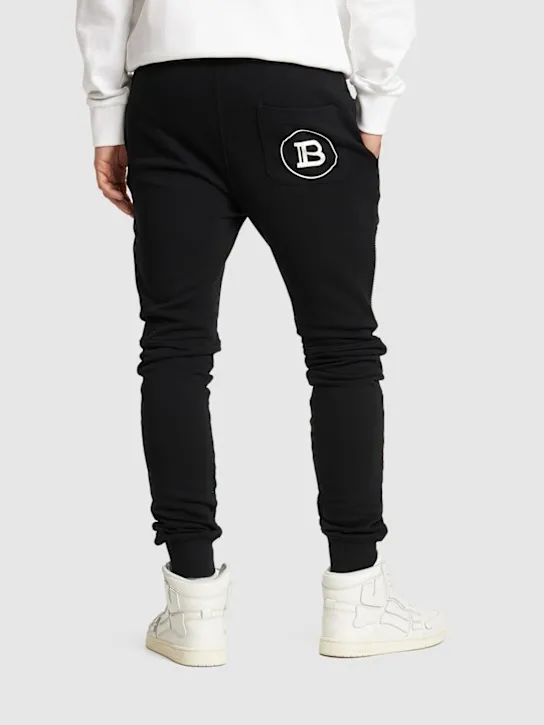 Balmain   Ribbed cotton sweatpants 