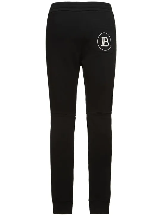 Balmain   Ribbed cotton sweatpants 