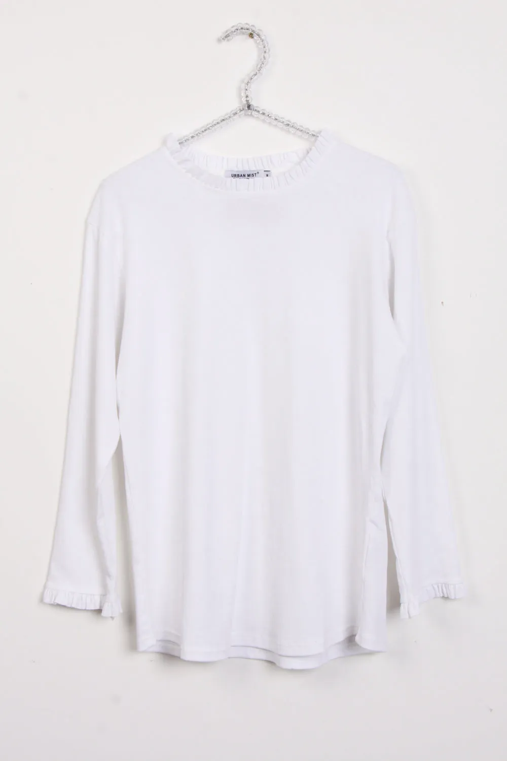 Basic Cotton Top with Pleat Detail