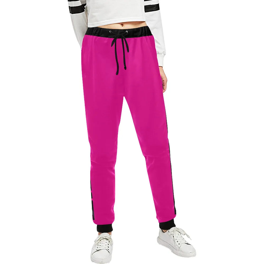 BLACC BORDER PINKISH Women's All Over Print Sweatpants