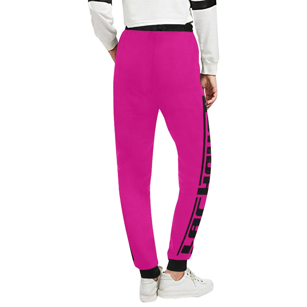 BLACC BORDER PINKISH Women's All Over Print Sweatpants