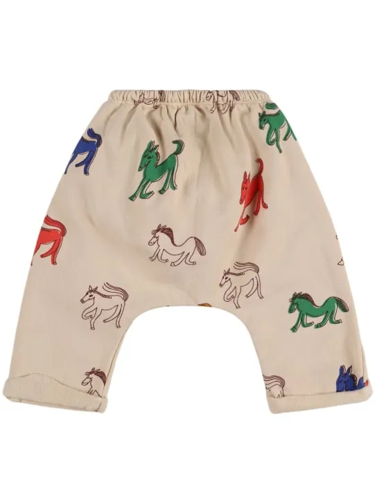 Bobo Choses   Horse print cotton blend sweatpants 