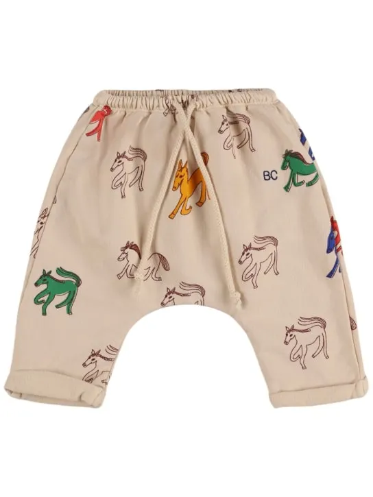 Bobo Choses   Horse print cotton blend sweatpants 