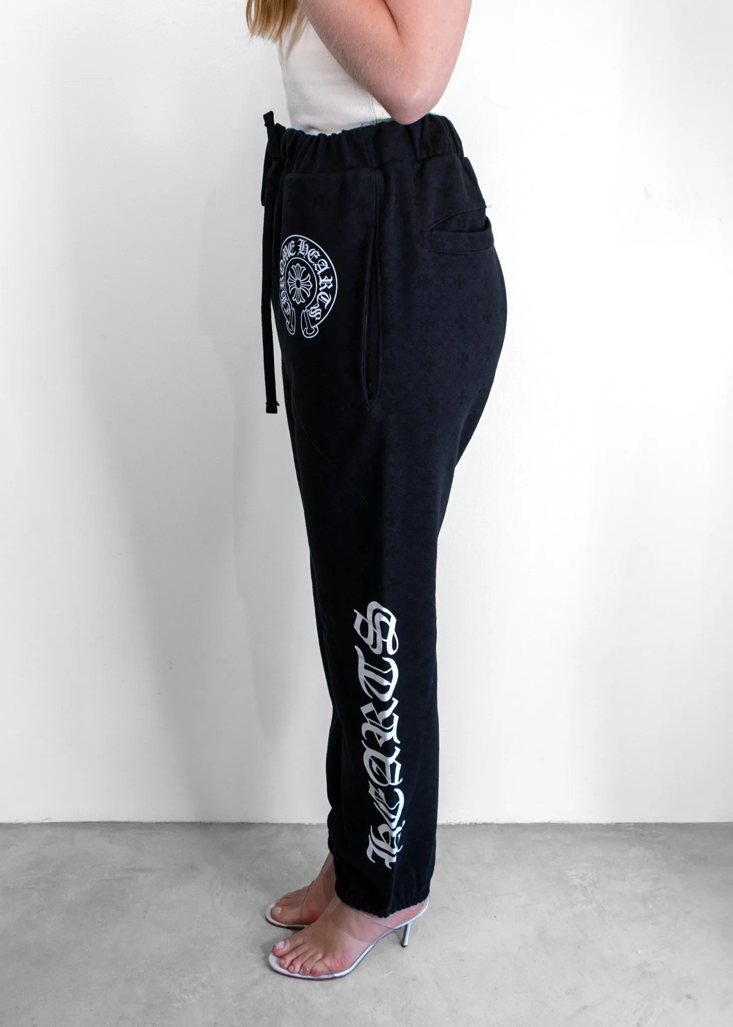 Chrome Hearts Black & White Logo Sweatpants