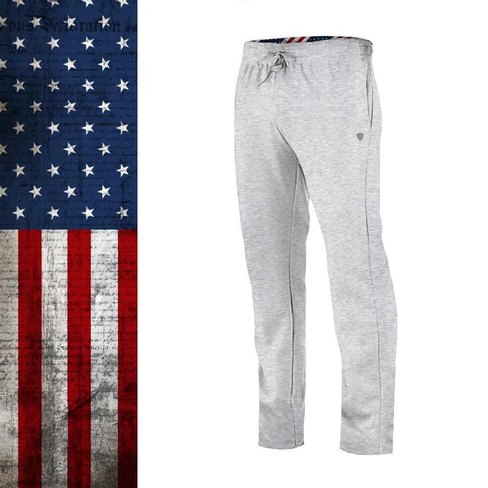 Classic Sweatpants | American Flag | Light Heather Grey PreOrder