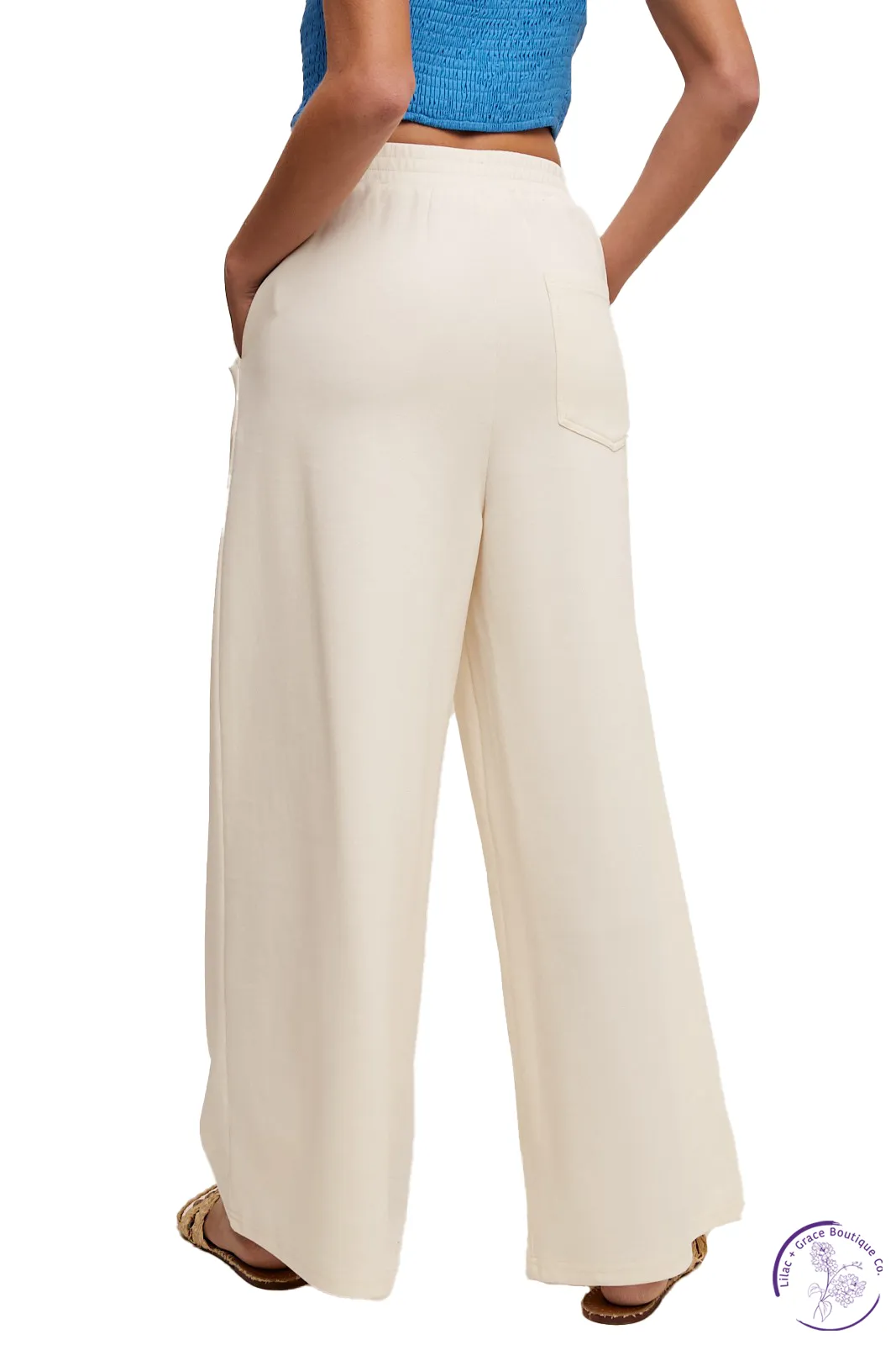 Cloud Nine Pleated Wide Leg Sweatpants