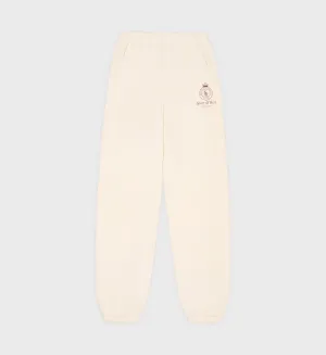 Crown Sweatpant - Cream/Merlot