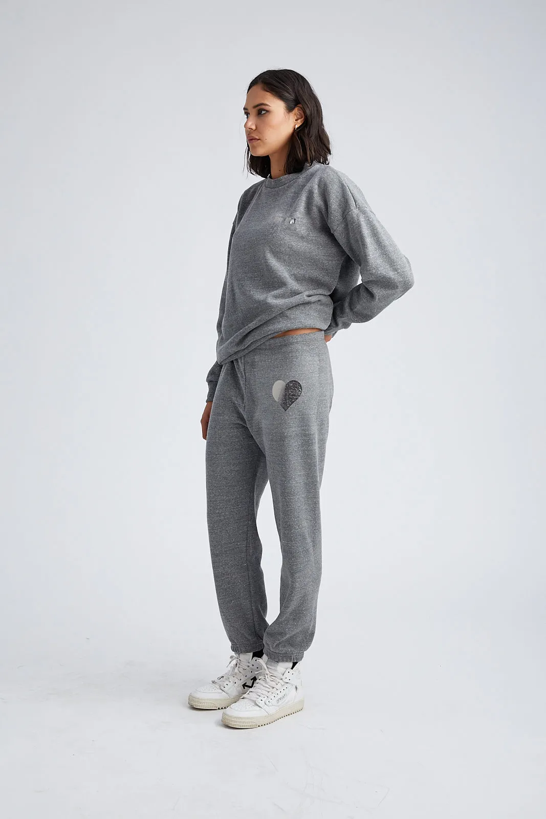 Dark Grey Heart Sweatpants