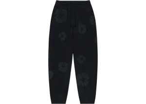 Denim Tears Cotton Wreath Sweatpants Black Monochrome