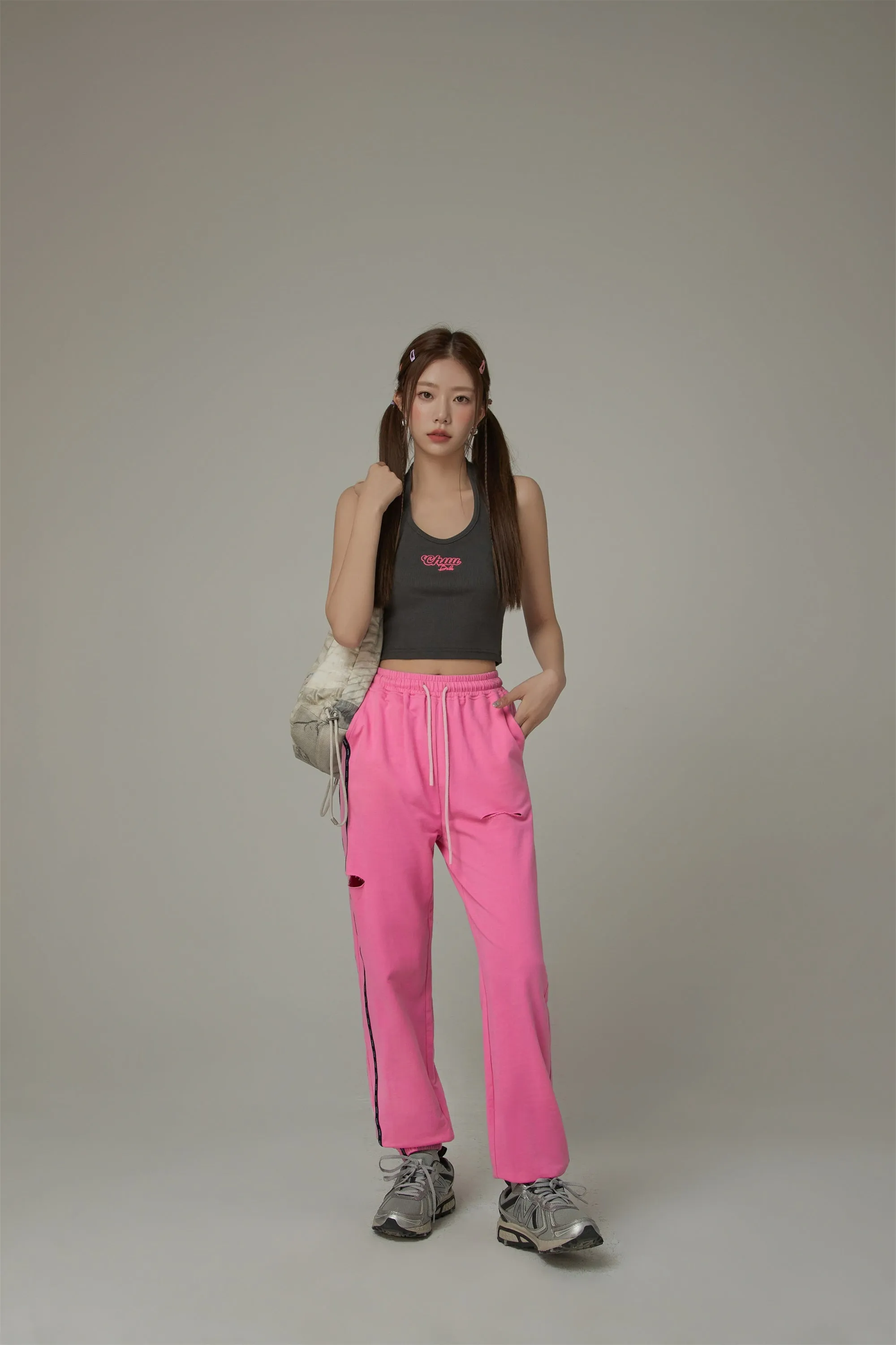 Distressed String Jogger Sweatpants