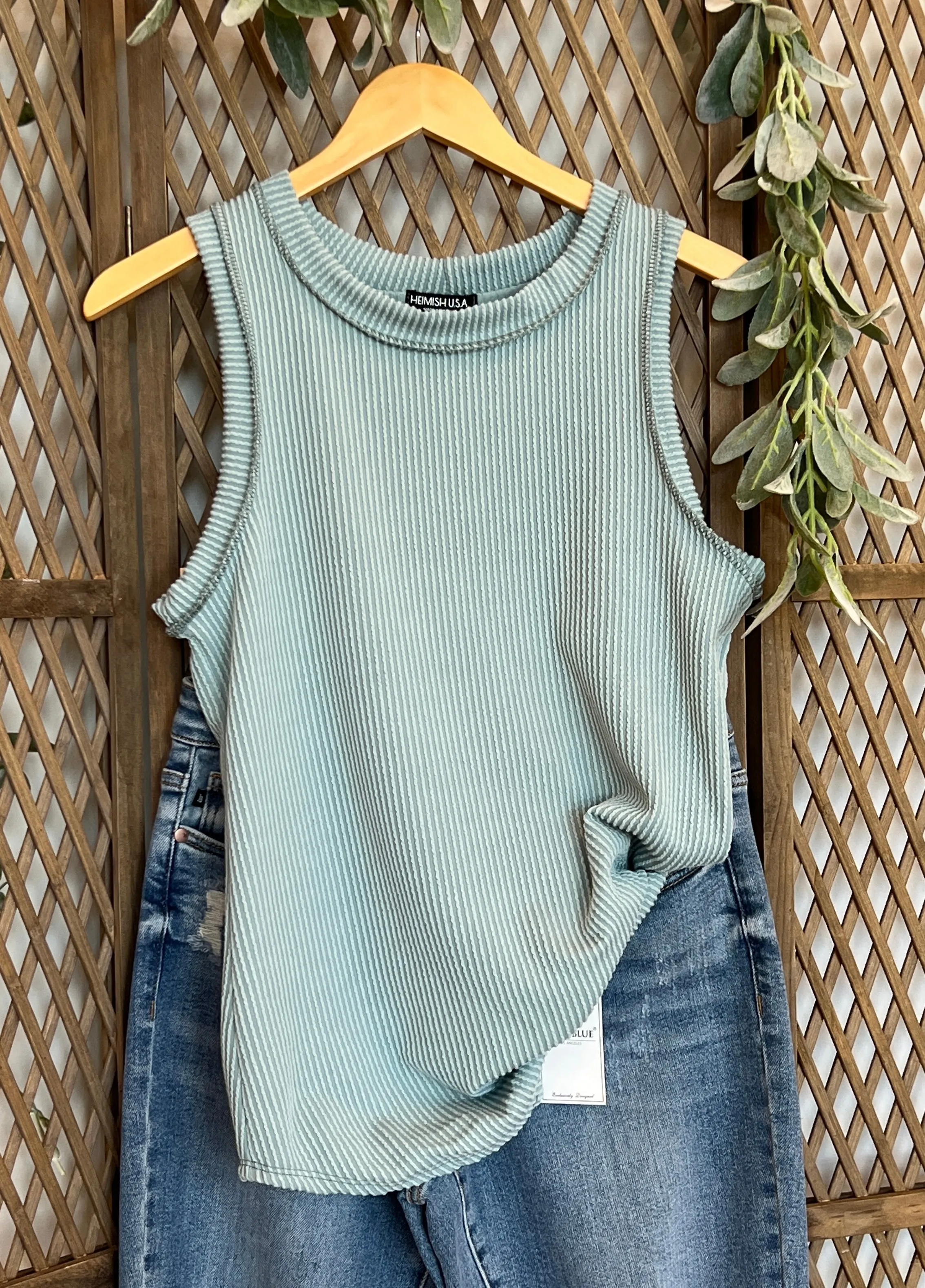 DK Sage Soft Ribbed Tank