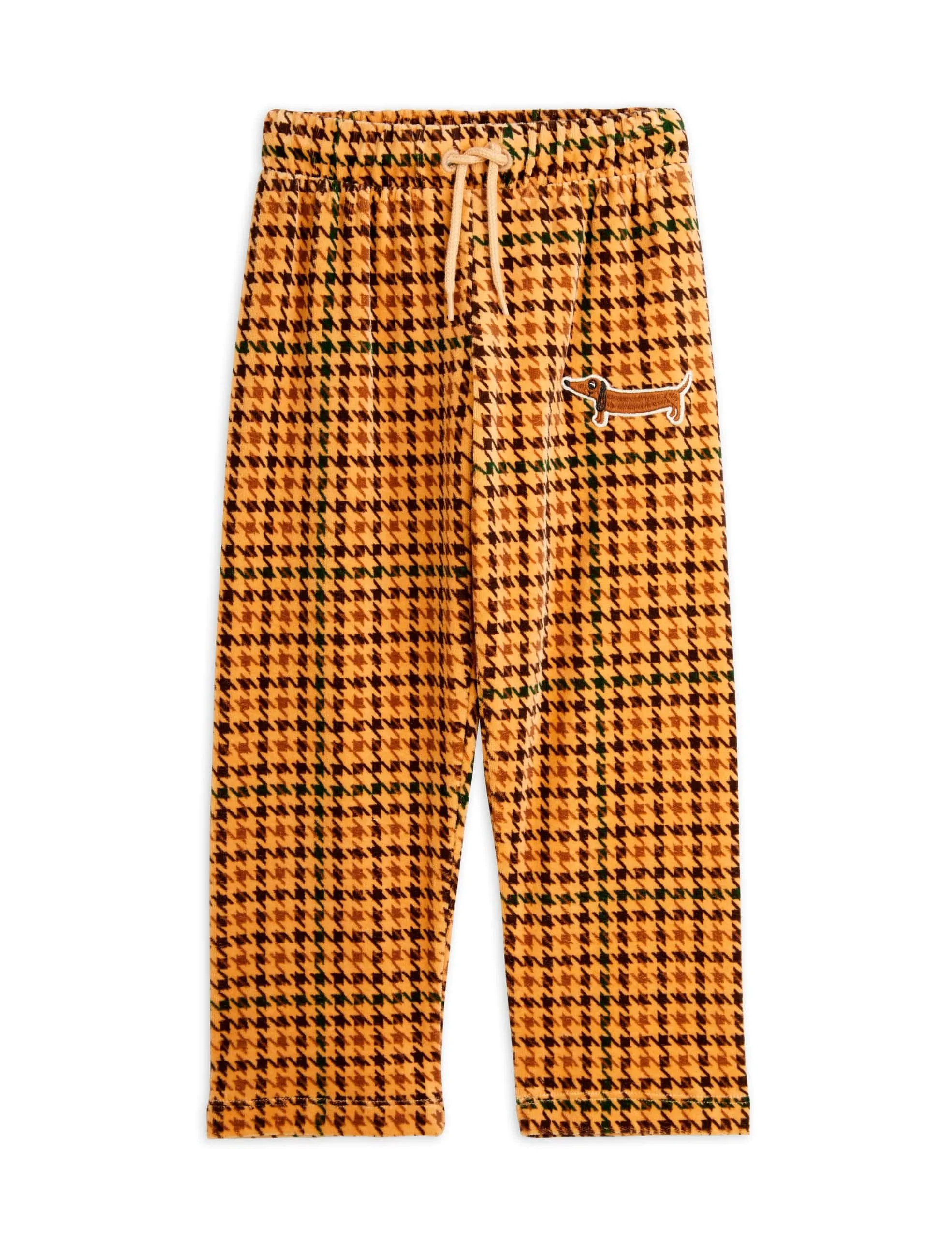 Dog Houndstooth Velour Pants