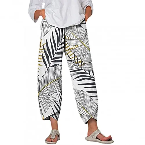 DressBetty - Palazzo Lounge Pants Wide Leg Printed Cropped Bottoms Baggy Trousers Sweatpants