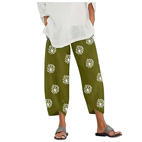 DressBetty - Palazzo Lounge Pants Wide Leg Printed Cropped Bottoms Baggy Trousers Sweatpants