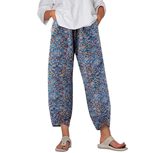 DressBetty - Palazzo Lounge Pants Wide Leg Printed Cropped Bottoms Baggy Trousers Sweatpants