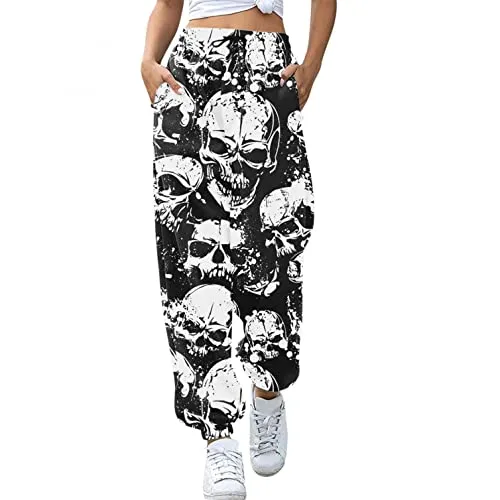 DressBetty - Palazzo Lounge Pants Wide Leg Printed Cropped Bottoms Baggy Trousers Sweatpants