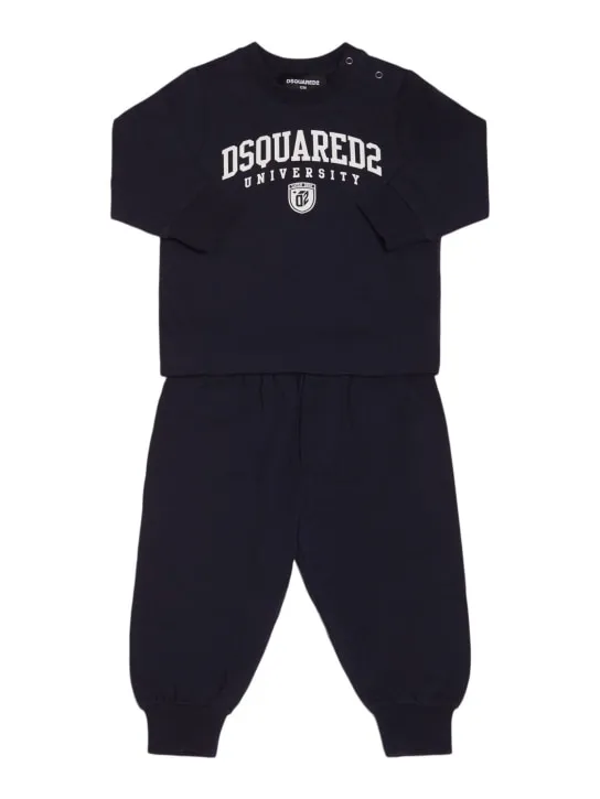 Dsquared2   Printed cotton sweatshirt &amp; sweatpants 