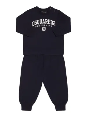 Dsquared2   Printed cotton sweatshirt &amp; sweatpants 