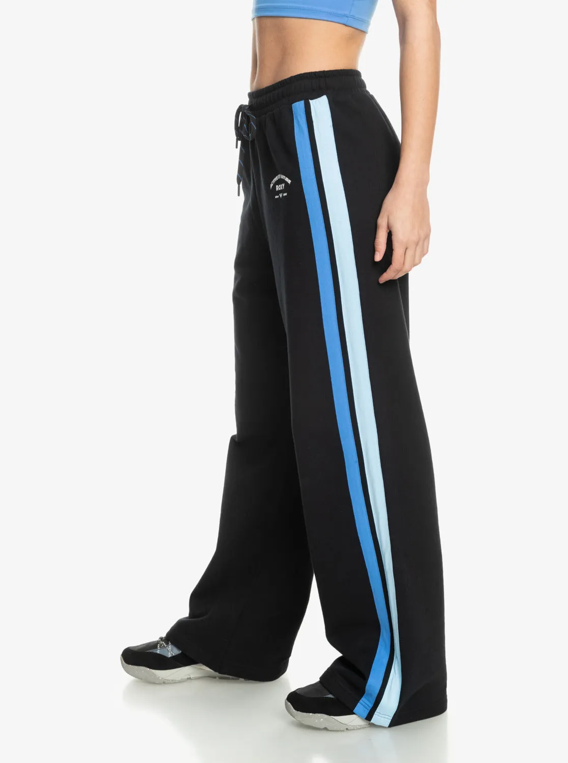 Essential Energy Band Wide Leg Sweatpants - Anthracite