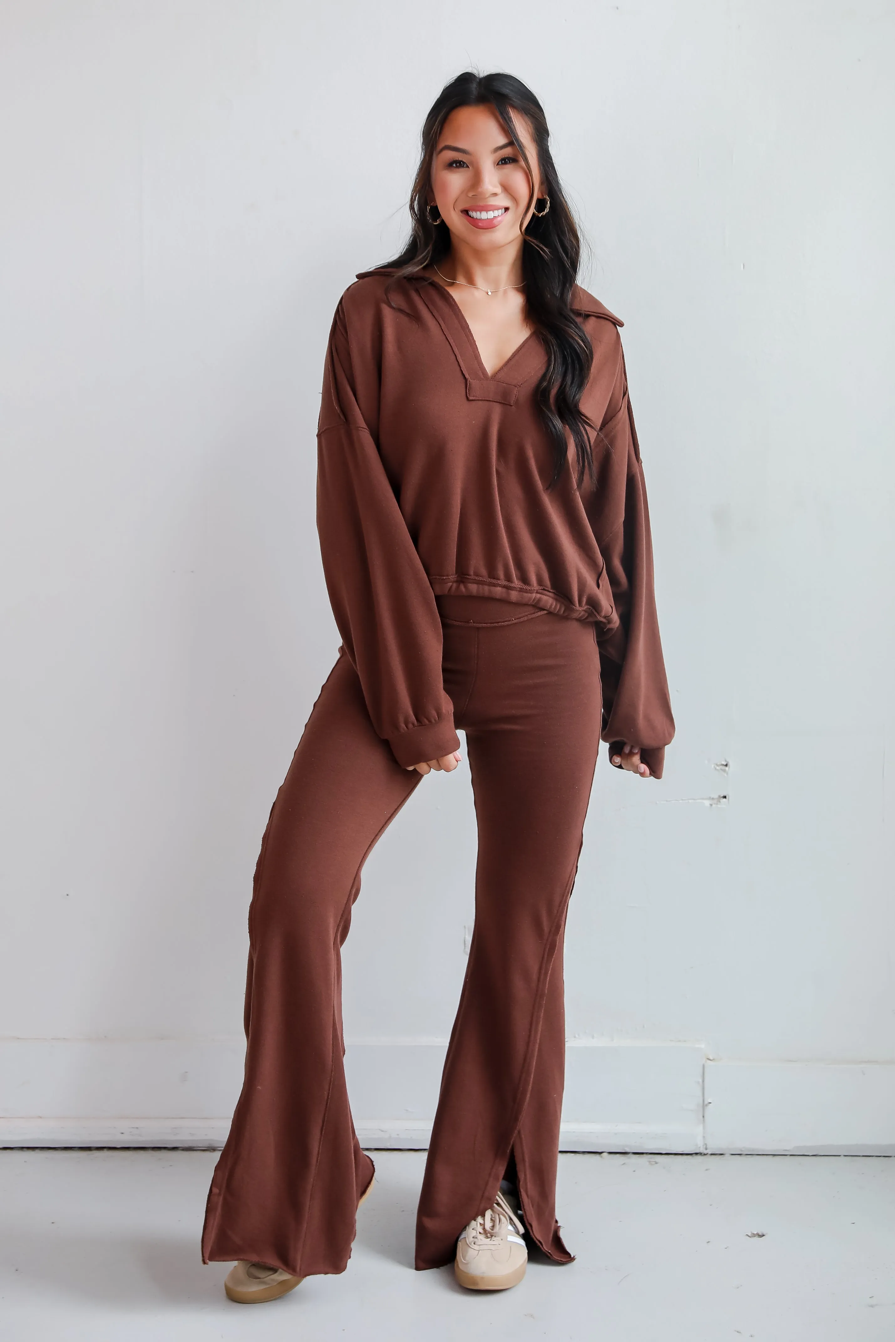 FINAL SALE - Cuddly Delight Flared Sweatpants