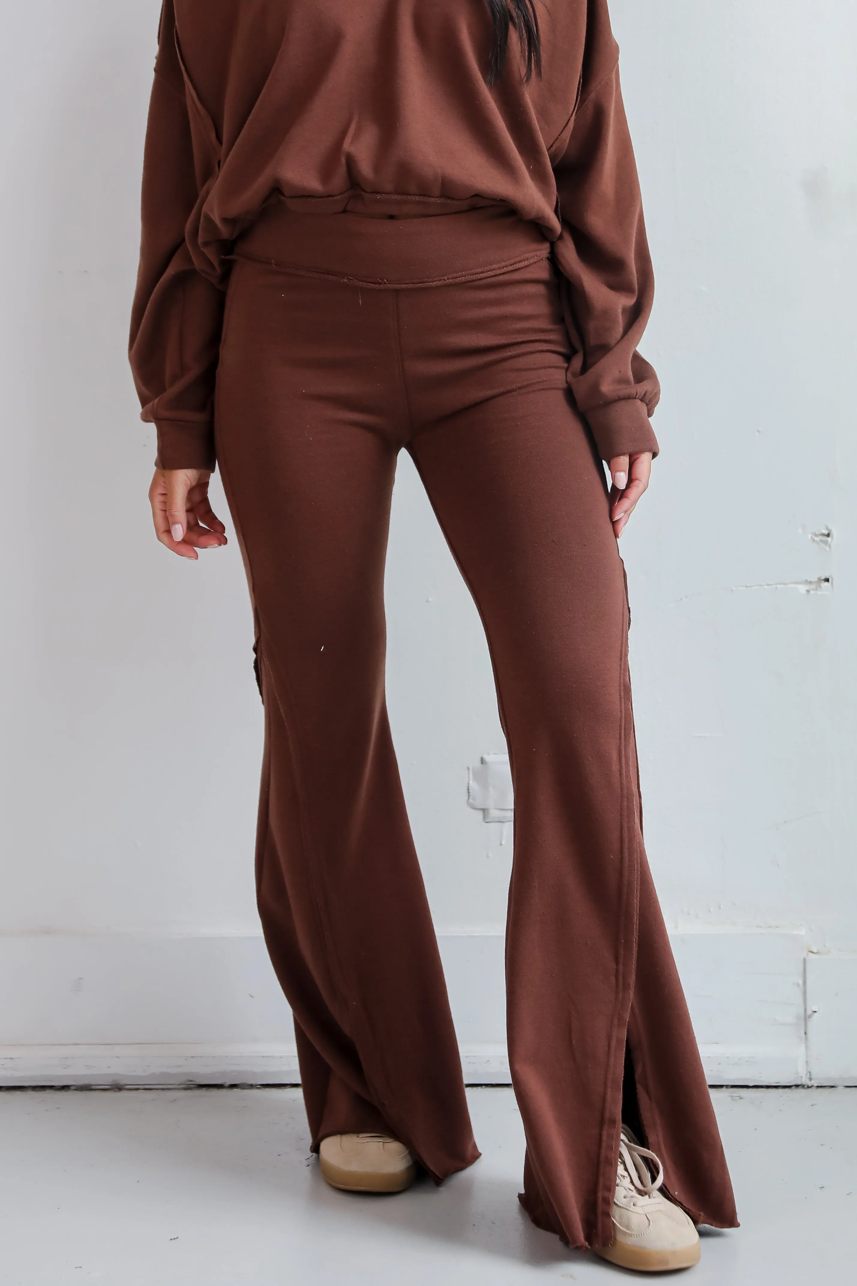 FINAL SALE - Cuddly Delight Flared Sweatpants