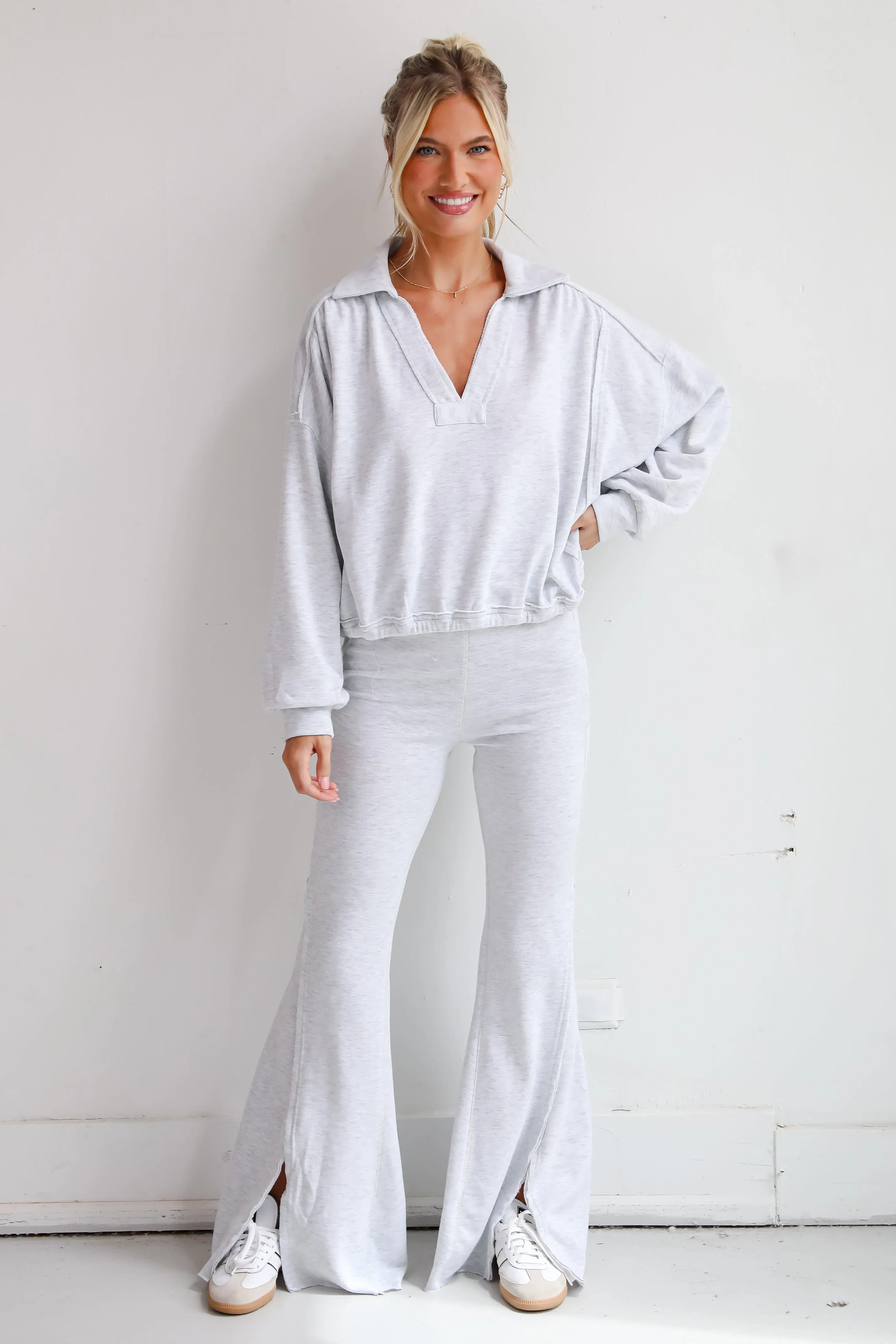 FINAL SALE - Cuddly Delight Flared Sweatpants