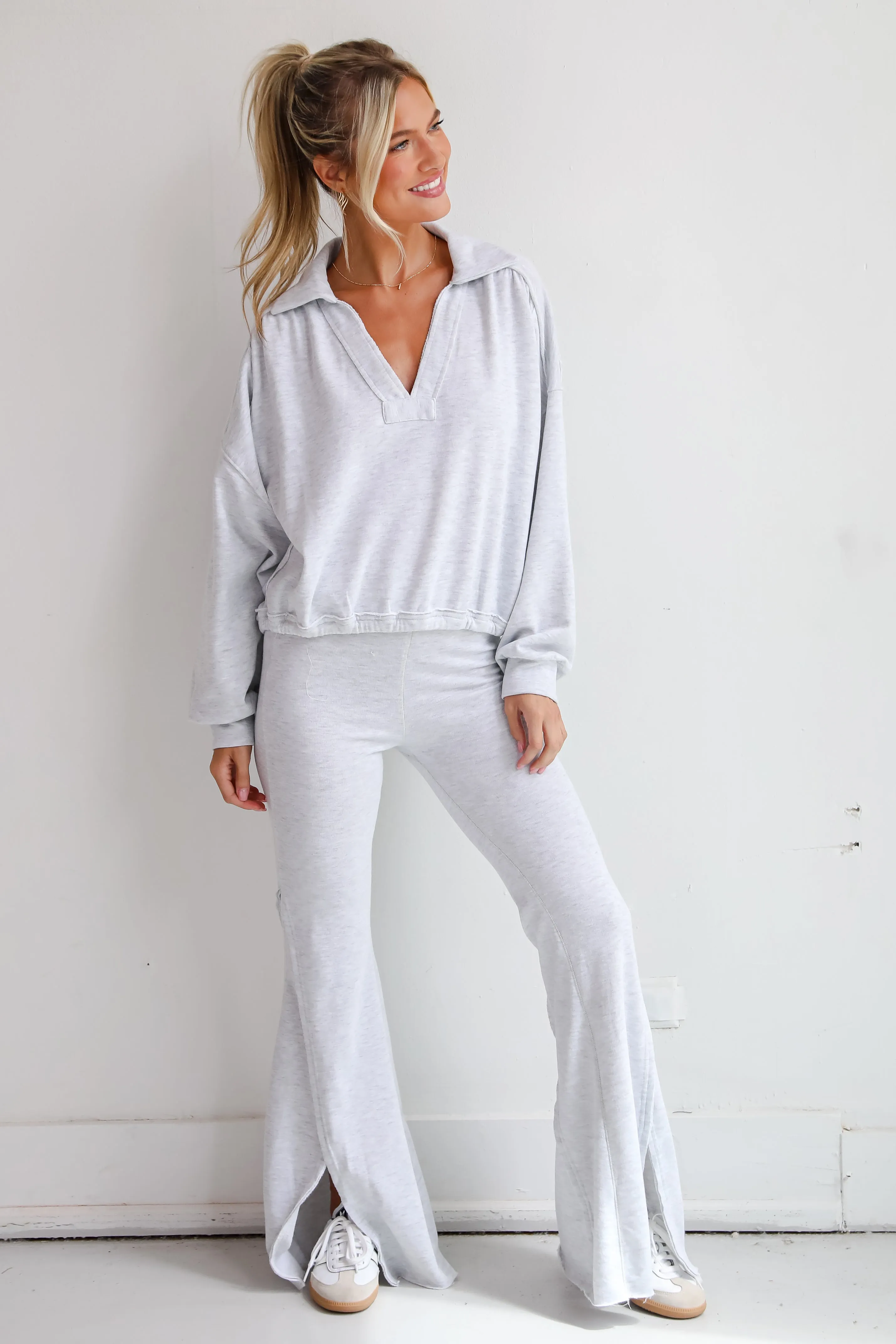 FINAL SALE - Cuddly Delight Flared Sweatpants