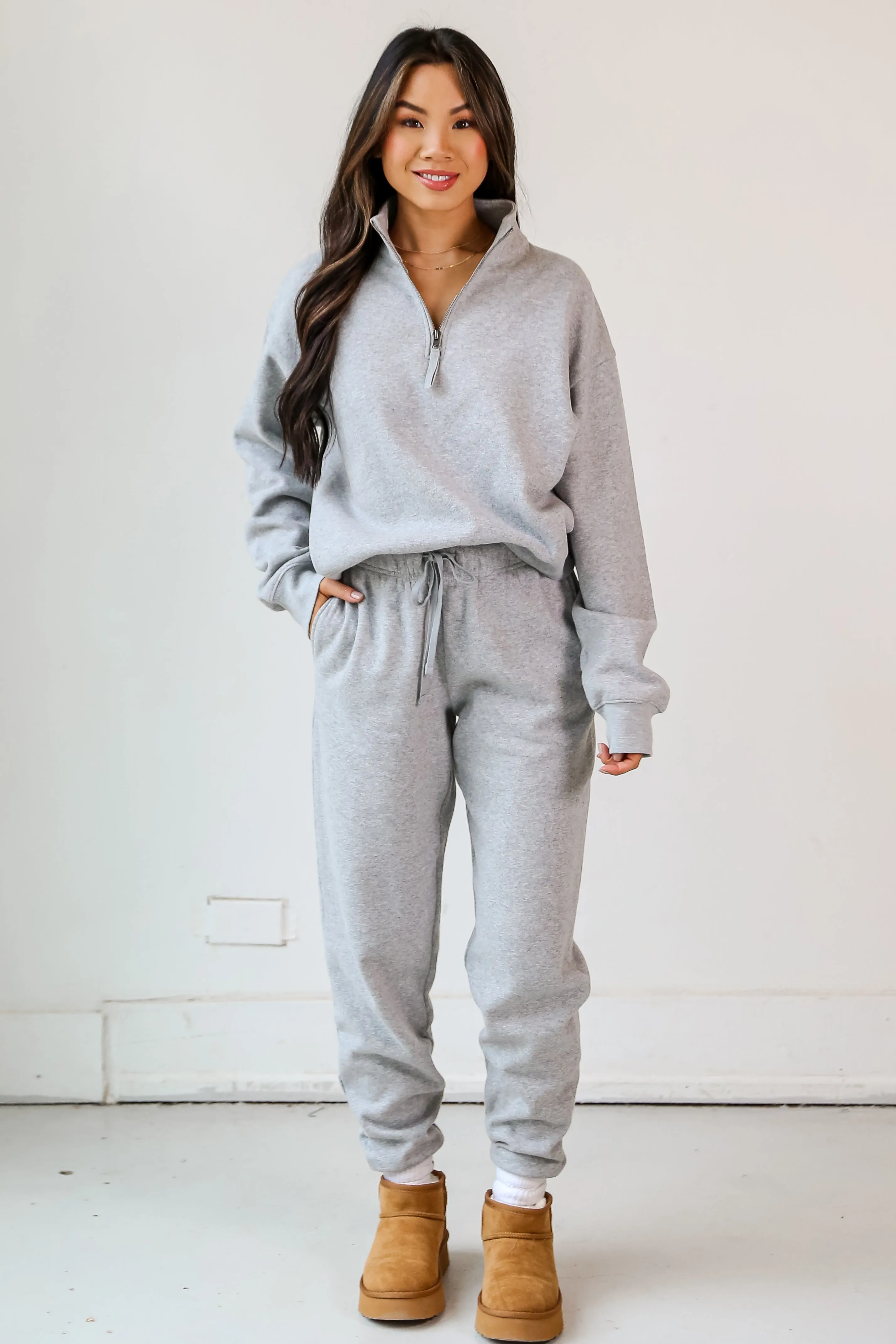 FINAL SALE - Looking To Snuggle Fleece Jogger Sweatpants - DOORBUSTER