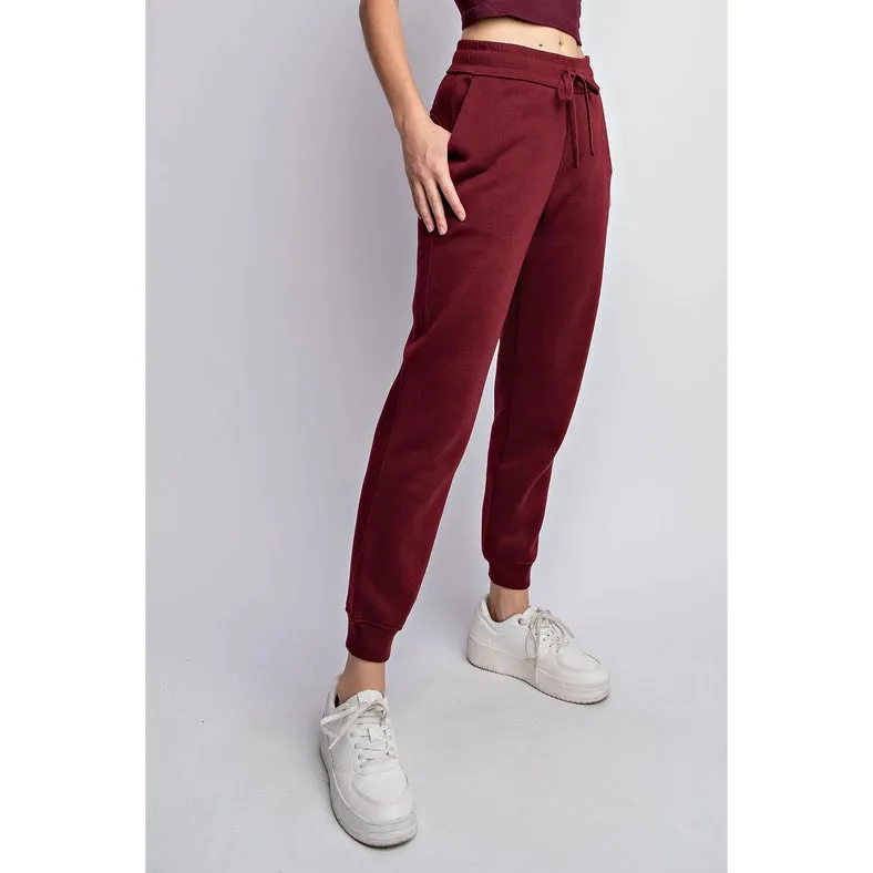 Fleece French Terry Sweatpant Burgundy