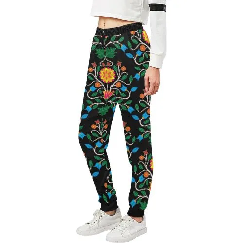 Floral Beadwork Four Clans Women's Sweatpants