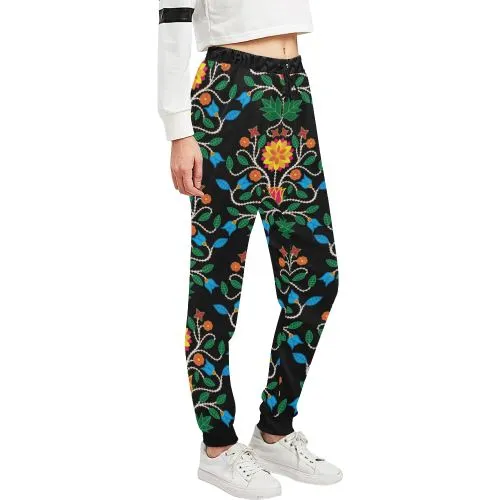 Floral Beadwork Four Clans Women's Sweatpants