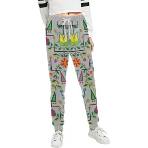 Geometric Floral Summer-Gray Women's Sweatpants