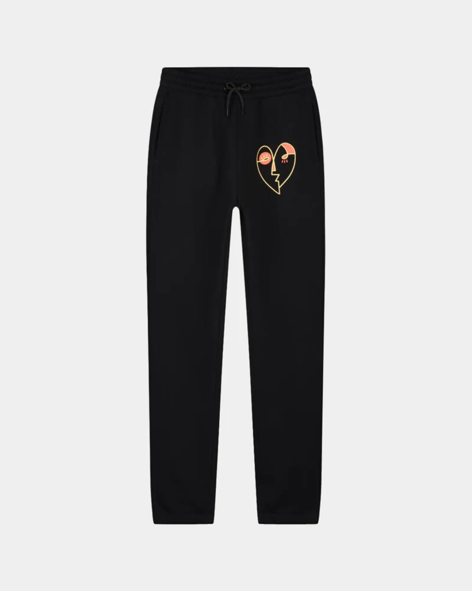 Heart Sweatpants Black