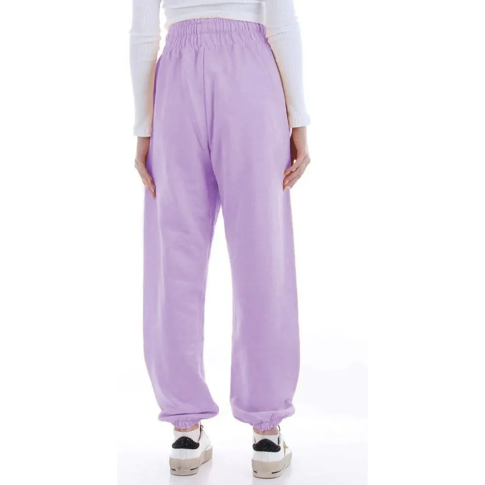 Hinnominate Plush Cotton Sweatpants with Logo Detail