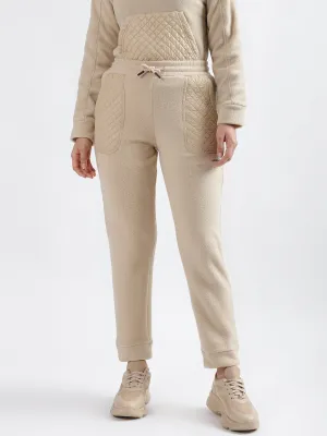 Iconic Women Beige Solid Regular Fit Sweatpant