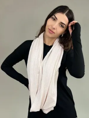 Infinity Zipper Pocket Scarf- French Vanilla