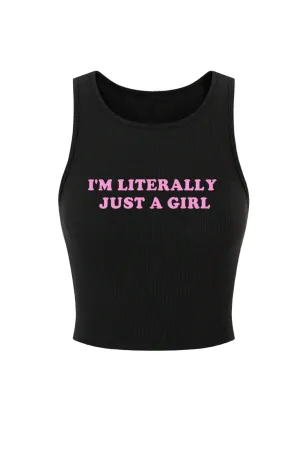 Just a Girl Tank Top (Black)