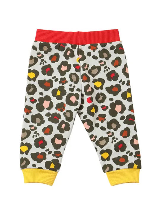 Kenzo Kids   Printed cotton jersey sweatpants w/logo 