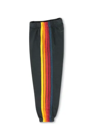 KID'S 5 STRIPE SWEATPANTS - CHARCOAL