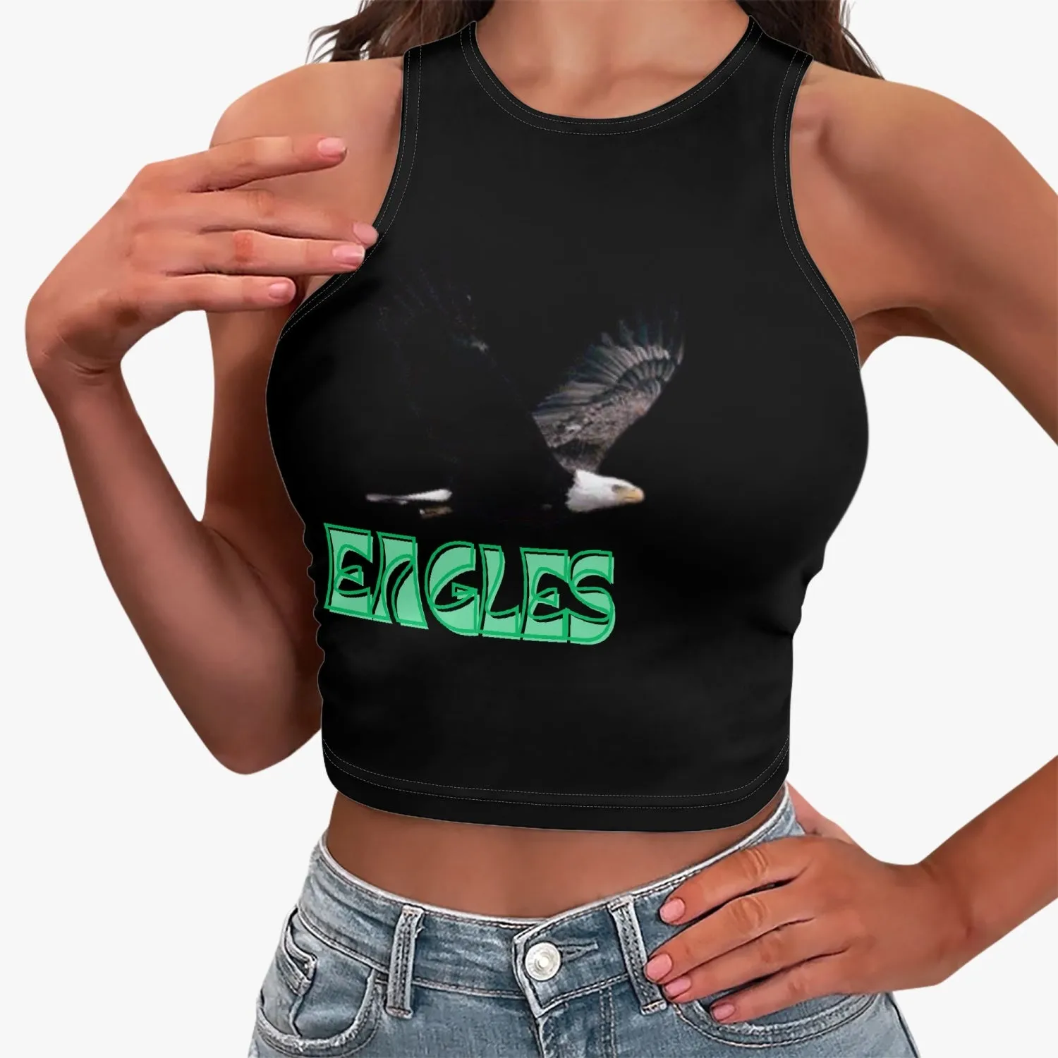 LB Jessica eagle. Racer Crop Top