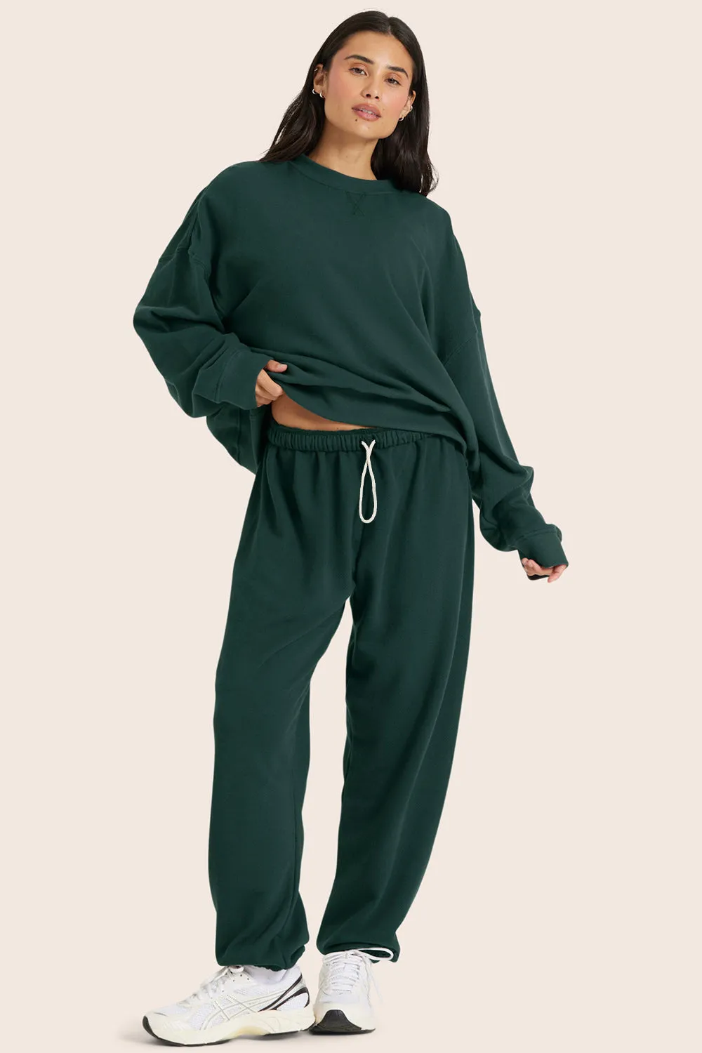 LIGHTWEIGHT SWEATS CLASSIC OLD SCHOOL SWEATPANTS - IVY